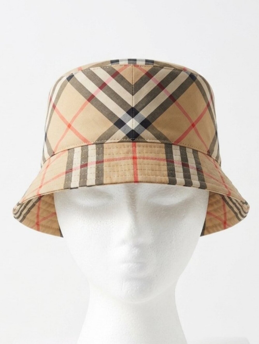 BURBERRY Classic Plaid Beige  Reversible Kids  Bucket Hat  Sz 12m-18m